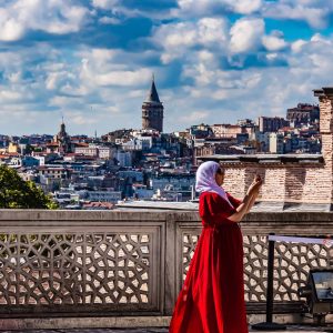 18. Stambuł – Turcja – widok z Topkapi na Wieżę Galata